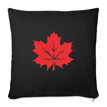 Leaf Maple Leaf Canada Tree - Sofa pillowcase 17,3'' x 17,3'' (45 x 45 cm) - black - Front