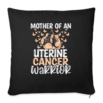 Sensibilisation au cancer de l’utérus Maman Fête des mères Maman - Housse de coussin décorative 45 x 45 cm - noir - Devant