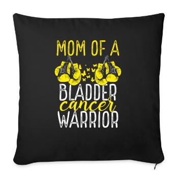 Mom Bladder Cancer Awareness Mothers Day Mama - Sofa pillowcase 17,3'' x 17,3'' (45 x 45 cm) - black - Front