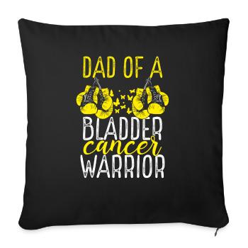 Dad Bladder Cancer Awareness Fathers Day Papa - Sofa pillowcase 17,3'' x 17,3'' (45 x 45 cm) - black - Front