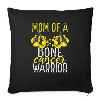 Mom Bone Cancer Awareness Mothers Day Mama - Sofa pillowcase 17,3'' x 17,3'' (45 x 45 cm) - black - Front