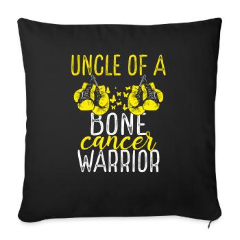 Uncle Bone Cancer Awareness Niece Nephew - Sofa pillowcase 17,3'' x 17,3'' (45 x 45 cm) - black - Front