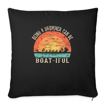 Chinese Dragon Boat Race - Sofa pillowcase 17,3'' x 17,3'' (45 x 45 cm) - black - Front