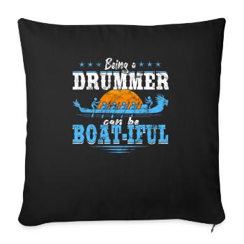 Chinese Dragon Boat Race - Sofa pillowcase 17,3'' x 17,3'' (45 x 45 cm) - black - Front