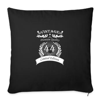 Cadeaux 44e anniversaire Vintage Brother - Housse de coussin décorative 45 x 45 cm - noir - Devant