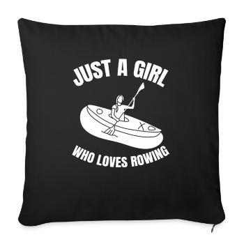 Rower funny rower saying rowing club rowing - Sofa pillowcase 17,3'' x 17,3'' (45 x 45 cm) - black - Front