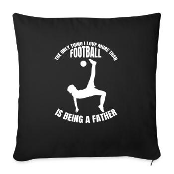 Football Father Football Player Football Coach Dad - Sofa pillowcase 17,3'' x 17,3'' (45 x 45 cm) - black - Front