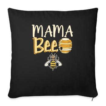 Mama Bee Apiculteur Apiculteur Miel Abeilles - Housse de coussin décorative 45 x 45 cm - noir - Devant