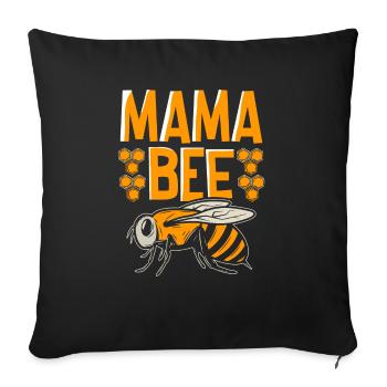 Mama Bee Apiculteur Apiculteur Miel Abeilles - Housse de coussin décorative 45 x 45 cm - noir - Devant