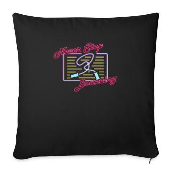 Fitness Roping - Jumping rope for women - Sofa pillowcase 17,3'' x 17,3'' (45 x 45 cm) - black - Front