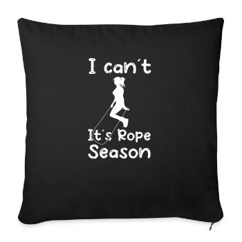 Fitness Roping - Jumping rope for women - Sofa pillowcase 17,3'' x 17,3'' (45 x 45 cm) - black - Front