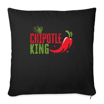 Chipotle King Chili Flavor Spicy Food Lover - Sofa pillowcase 17,3'' x 17,3'' (45 x 45 cm) - black - Front