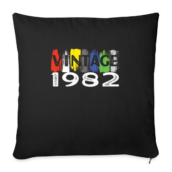 Born 1982 Retro 40th Birthday Limited - Sofa pillowcase 17,3'' x 17,3'' (45 x 45 cm) - black - Front