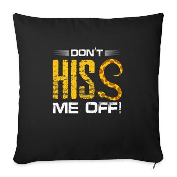 ne me siffle pas Design pour un amoureux des serpents - Housse de coussin décorative 45 x 45 cm - noir - Devant