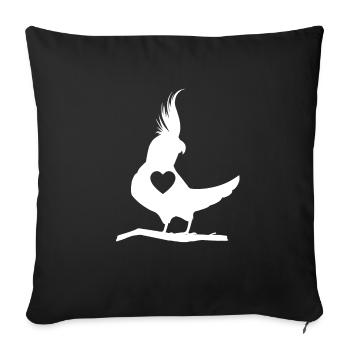 Cockatiel Cockatiel Cockatoo Perroquet Oiseau Cadeau - Housse de coussin décorative 45 x 45 cm - noir - Devant