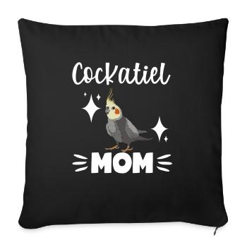 Cockatiel Cockatiel Cockatoo Perroquet Oiseau Cadeau - Housse de coussin décorative 45 x 45 cm - noir - Devant