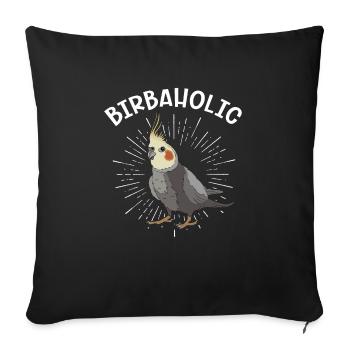 Cockatiel Cockatiel Cockatoo Perroquet Oiseau Cadeau - Housse de coussin décorative 45 x 45 cm - noir - Devant