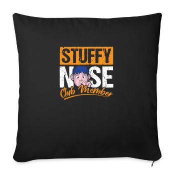Stuffy Nose Club Member Shirt Gift - Sofa pillowcase 17,3'' x 17,3'' (45 x 45 cm) - black - Front