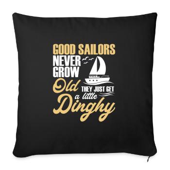 Good Sailors Never Grow Old They... - Sofakissenbezug 45 x 45 cm - Schwarz - Vorne