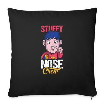 Stuffy Nose Club Shirt Gift - Sofa pillowcase 17,3'' x 17,3'' (45 x 45 cm) - black - Front