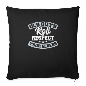 BJJ Old Guys Roll Brazilian Jiu Jitsu Training Jiu - Sofa pillowcase 17,3'' x 17,3'' (45 x 45 cm) - black - Front