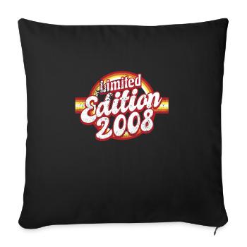 Edition Limitée Millésime 2008 - Housse de coussin décorative 45 x 45 cm - noir - Devant