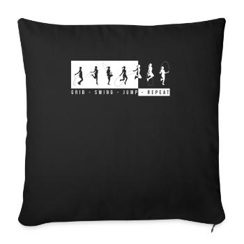 Fitness Roping - Jumping rope for women - Sofa pillowcase 17,3'' x 17,3'' (45 x 45 cm) - black - Front