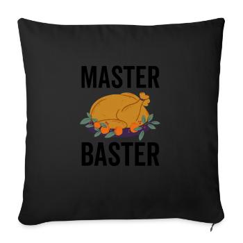 Meister Baster - Sofakissenbezug 45 x 45 cm - Schwarz - Vorne