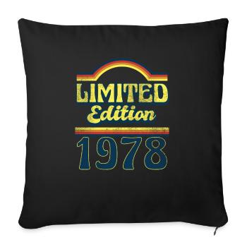 Edition Limitée 1978 Millésime - Housse de coussin décorative 45 x 45 cm - noir - Devant