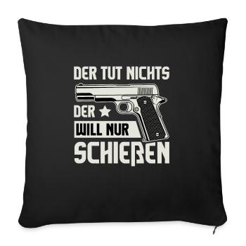 Schützenfest Schießen Schießsport Sportschütze - Sofakissenbezug 45 x 45 cm - Schwarz - Vorne
