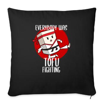 Asiatisches Tofu Vegan Kampf Karate I Geschenk - Sofakissenbezug 45 x 45 cm - Schwarz - Vorne
