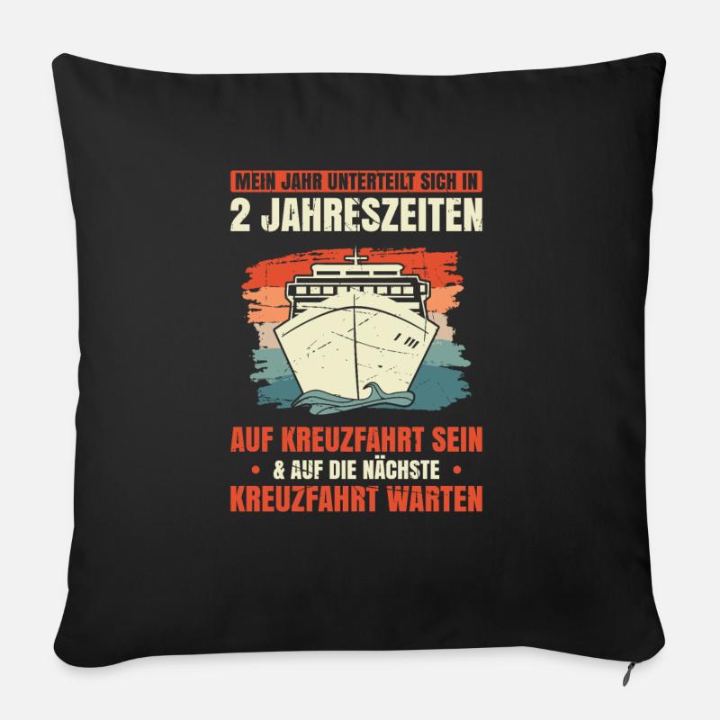 Jahr Unterteilt Sich In 2 Jahreszeiten Kreuzfahrt - Sofakissenbezug 45 x 45 cm - Schwarz