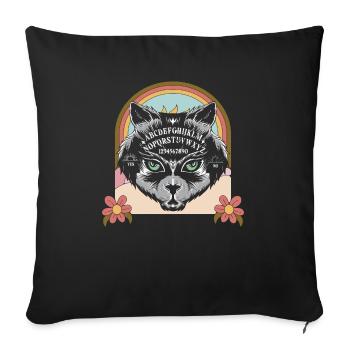 Nu Goth Japanische ästhetische okkulte Hexerei Hexe - Sofakissenbezug 45 x 45 cm - Schwarz - Vorne