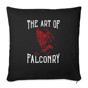 L’art de la fauconnerie Falcon Lover Master Falconer - Housse de coussin décorative 45 x 45 cm - noir - Devant