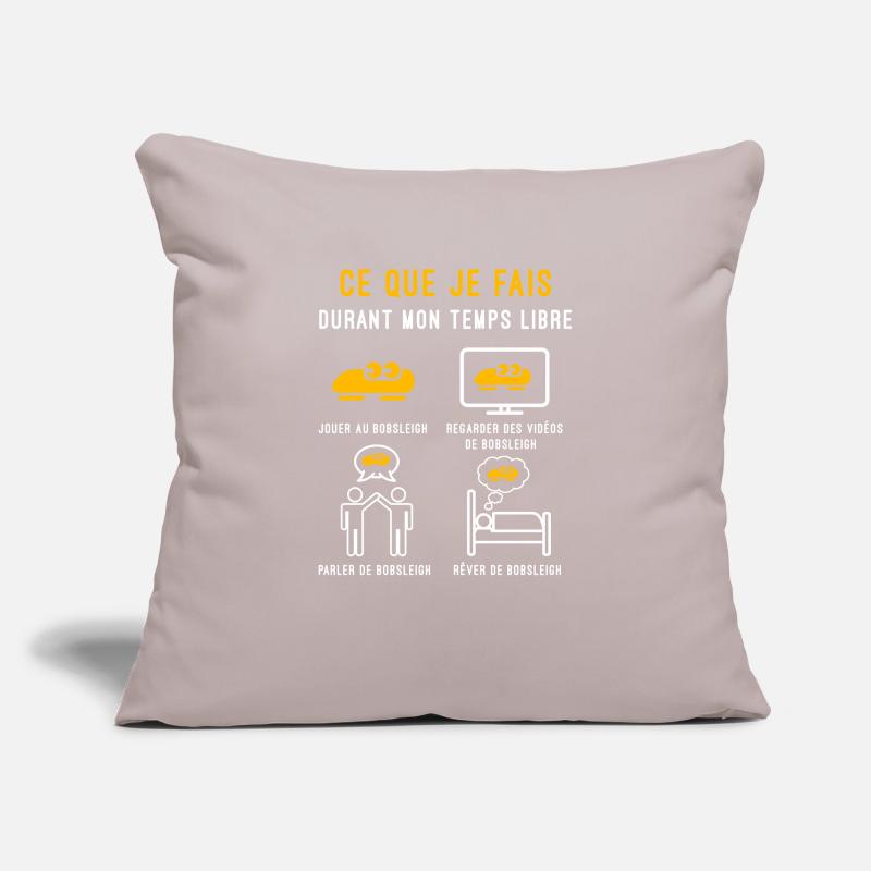 bobsleigh temps libre cadeau bobsleigher Housse de coussin décorative 45 x 45 cm