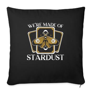 Nous sommes faits de carte de Tarot Stardust lisant occulte - Housse de coussin décorative 45 x 45 cm - noir - Devant