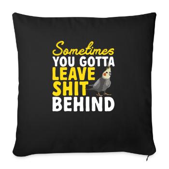 Cockatiel Cockatiel Cockatoo Perroquet Oiseau Cadeau - Housse de coussin décorative 45 x 45 cm - noir - Devant