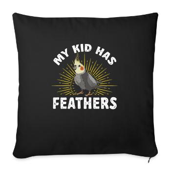 Cockatiel Cockatiel Cockatoo Perroquet Oiseau Cadeau - Housse de coussin décorative 45 x 45 cm - noir - Devant
