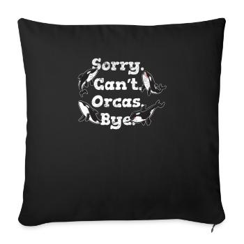 Funny Orca Whale Kids Girls Boys Killer Whale Ceto - Sofa pillowcase 17,3'' x 17,3'' (45 x 45 cm) - black - Front