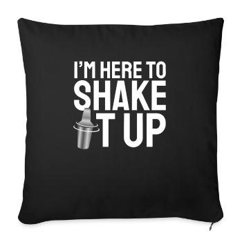 Im Here To Shake It Up Barkeeper Shirt - Sofakissenbezug 45 x 45 cm - Schwarz - Vorne