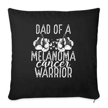 Dad Melanoma Cancer Awareness Fathers Day Papa - Sofa pillowcase 17,3'' x 17,3'' (45 x 45 cm) - black - Front