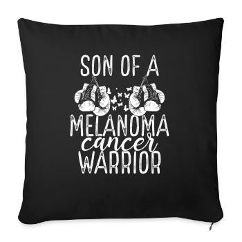 Son Melanoma Cancer Awareness Month Ribbon - Sofa pillowcase 17,3'' x 17,3'' (45 x 45 cm) - black - Front