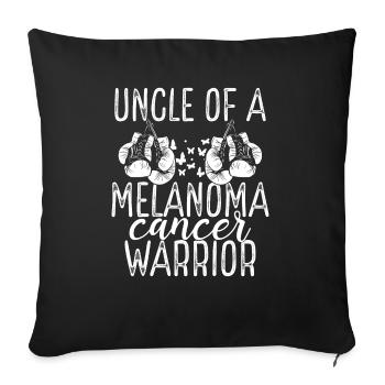 Uncle Melanoma Cancer Awareness Niece Nephew - Sofa pillowcase 17,3'' x 17,3'' (45 x 45 cm) - black - Front