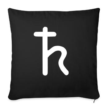 Astrological symbol Saturn - Sofa pillowcase 17,3'' x 17,3'' (45 x 45 cm) - black - Front