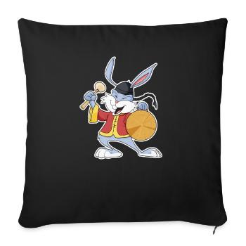 Joyeux Nouvel An chinois 2023 I Année du Lapin - Housse de coussin décorative 45 x 45 cm - noir - Devant
