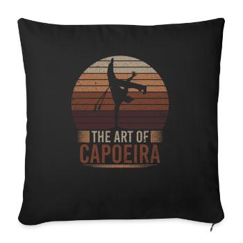 The Art Of Capoeira Dance Style Martial Arts Martial Arts - Sofa pillowcase 17,3'' x 17,3'' (45 x 45 cm) - black - Front