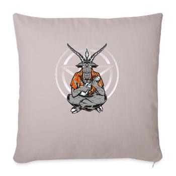 Uke Satan Joueur de ukulélé Drôle de ukulélé - Housse de coussin décorative 45 x 45 cm - taupe clair - Devant