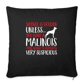 Malinois Belgischer Schäferhund Mechelaar Hund - Sofakissenbezug 45 x 45 cm - Schwarz - Vorne