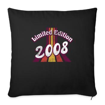 Edition Limitée Millésime 2008 - Housse de coussin décorative 45 x 45 cm - noir - Devant