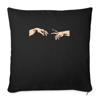 Gottesanbeterin Mantis religiosa Lustiges Mantis - Sofakissenbezug 45 x 45 cm - Schwarz - Vorne